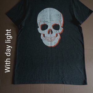 mission ridge-shirt-short sleeve-men-medium/XL-skull-gray